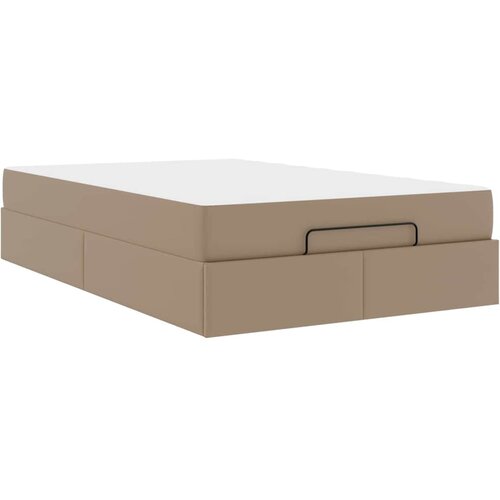 vidaXL Posteljni okvir z vzmetnico Kapučino 120 x 200 cm Umetna koža, (5000084124) Cene