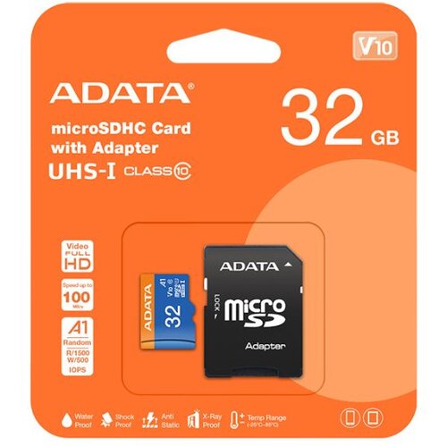  MICRO SD ADATA 32GB Premier A1 + ADP CLASS 10 AUSDH32GUICL10A1-RA1 Cijene
