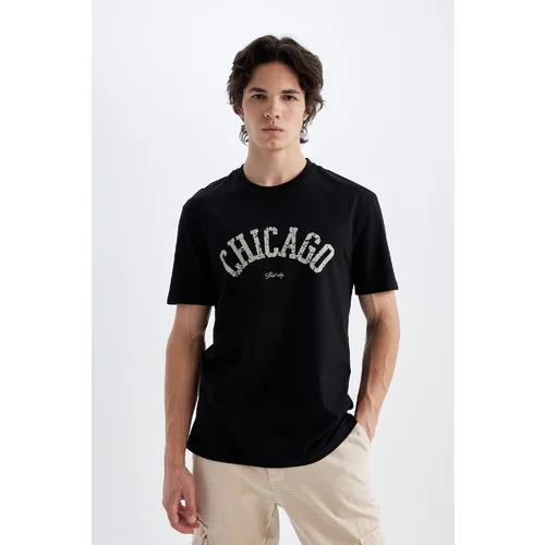 Defacto Regular Fit Crew Neck Printed Short Sleeve T-Shirt