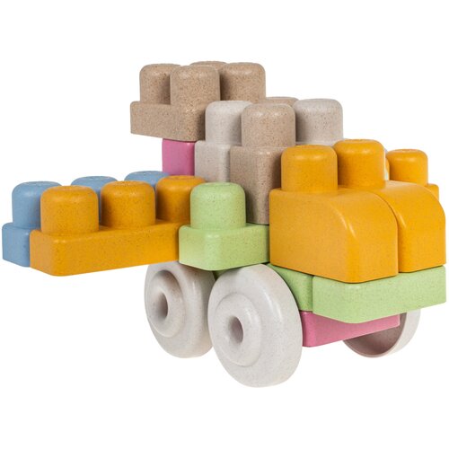  Kocke za sestavljanje za dojenčke v pastelnih barvah 30 elementov Slike
