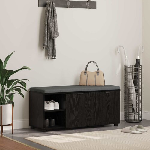  Klupa za hodnik s jastukom Crni Hrast 100 x 38 x 46 cm Cijene