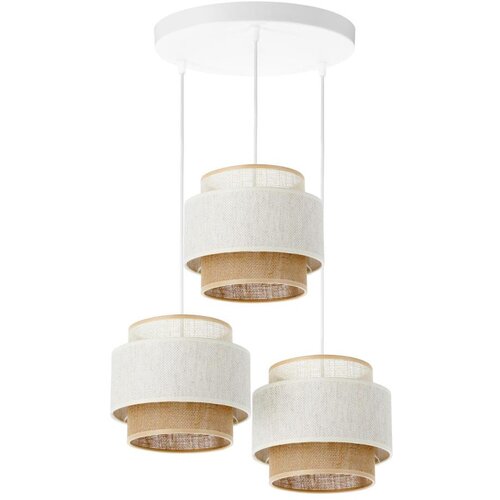  Luster na kablu BOHO 3xE27/60W/230V bela/juta Cene