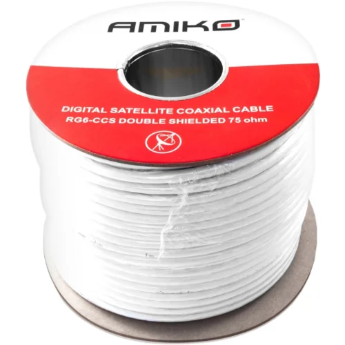 Amiko Koaksijalni kabl RG-6, CCS, 90dB, 100 met., motalica – RG6/90db – 100m REEL