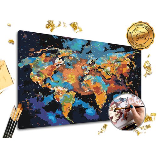  Slikanje po brojevima premium gold - &amp;scaron;areni svijet (set za) Slike
