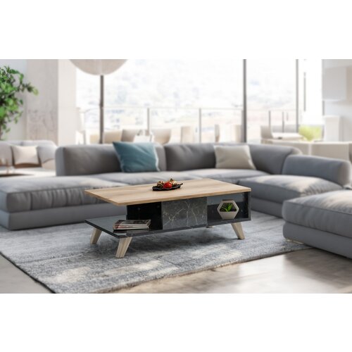 Wallity klub sto Sumer O2030 90x35,6x54cm Braon-Mermer Cene
