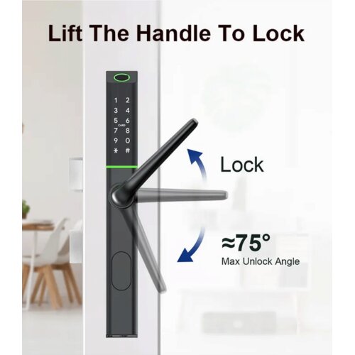 Amiko Home Pametna brava,Bluetooth,WiFi,PIN,RFID,fingerprint,ključ - S3B Smart Lock Slike