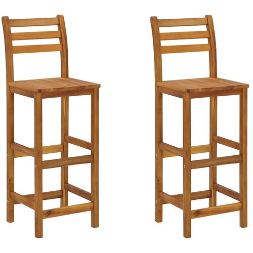  3-dijelni vrtni barski set od masivnog bagremovog drva Smeđa 60 cm table length Slike