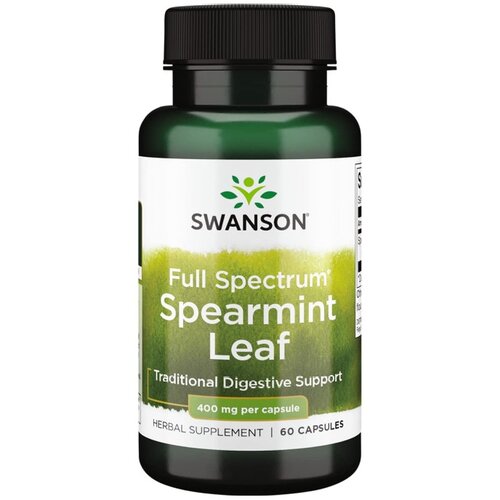 Swanson Zelena meta &ndash; Spearmint 400 mg (60 kapsul) Cene
