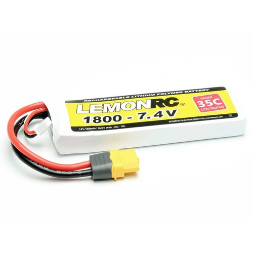 LemonRC lipo akumulatorski paket za modele 7.4 V 1800 mAh &Scaron;tevilo celic: 2 35 C mehka torba XT60, (20640926) Cene