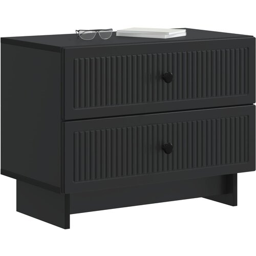  Noćni ormar Crna 62 x 34,5 x 47,5 cm Konstruirano drvo Slike