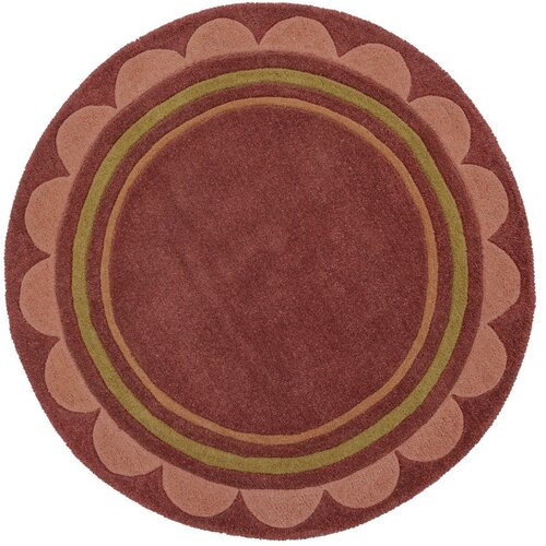 Flair Rugs Bordo ručno rađen vunen okrugao tepih &oslash; 120 cm Lois &ndash; Cijene