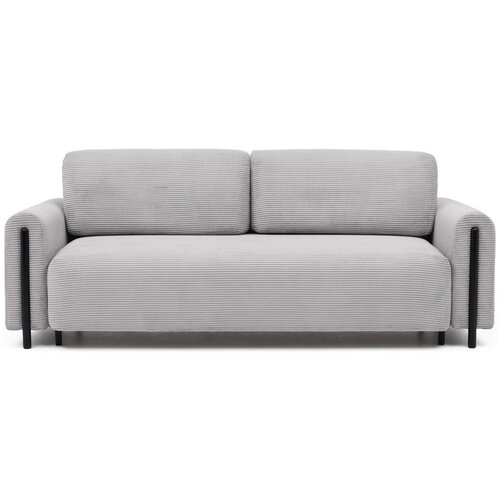 ELTAP Svijetlo siva sklopiva/s prostorom za odlaganje sofa od samta 244 cm Arcadova – Cene