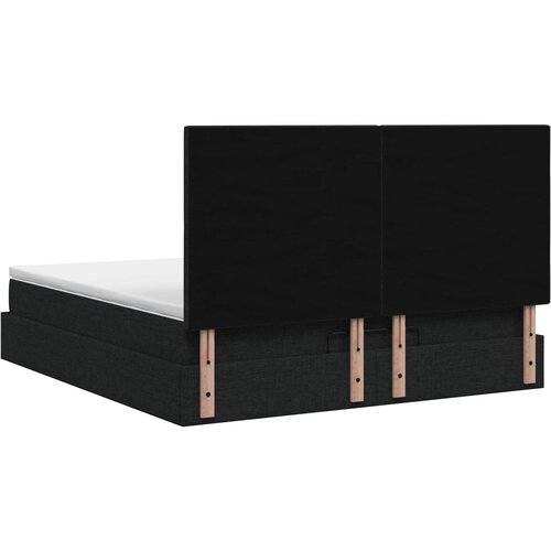  Krevet od pjene s madracem i LED-om Crna 140 x 190 cm Tkanina Slike