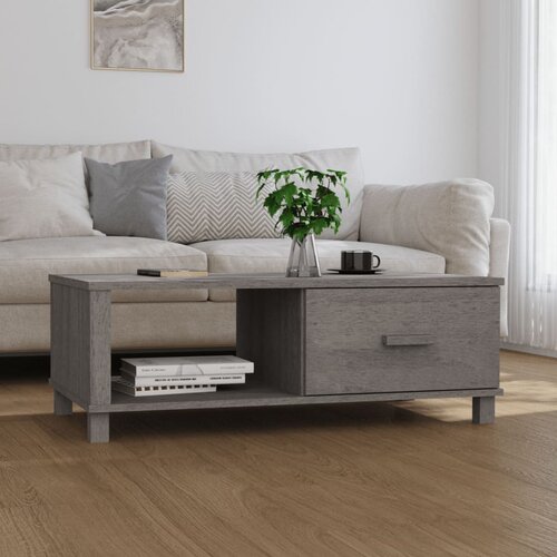 Furnova Klubska mizica HAMAR svetlo siva 100x55x35 cm trdna borovina, (21915601) Cene