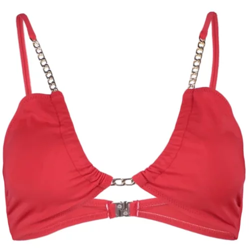Trendyol Red Chain Accessory Bikini Top