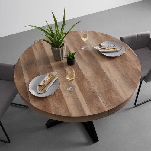 Bessagi Home Jedilna Miza Louna, Barva Hrasta, 120-160x120 Cene