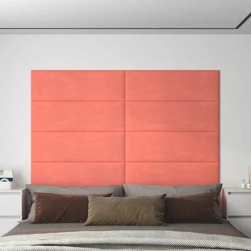  Zidne ploče 12 kom ružičaste 90 x 30 cm baršunaste 3 24 m²