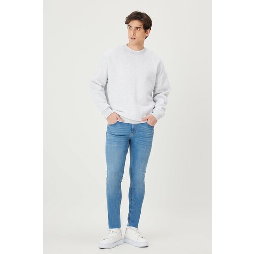 AC&Co / Altınyıldız Classics Men's Light Blue Extra Slim Fit Slim Fit Riss Cotton Flexible Denim Jeans Jeans Slike