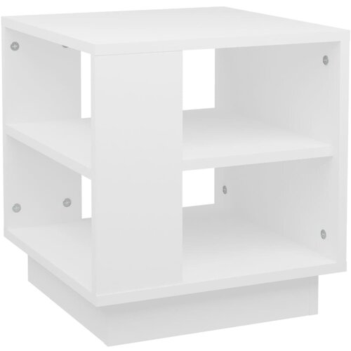 Maison Chic Klubska mizica - kavna mizica - Nizka mizica bela 40x40x43 cm konstruiran les, (21753557) Slike