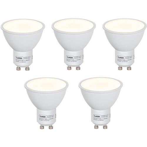 LUEDD Komplet 5 LED žarnic GU10 s senzorjem mraka 5W 380lm 3000K Cene