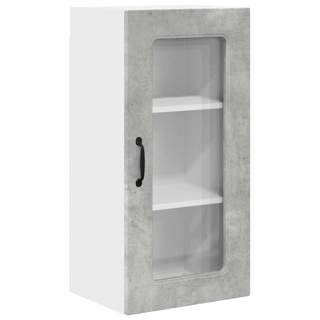  Zidni kuhinjski ormarić 2 pcs Betonski sivi 40 x 31 x 80 cm Slike