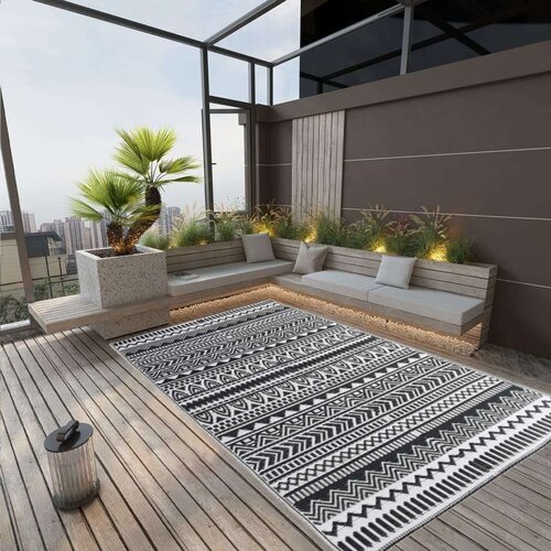 Vanjski tepih crni 190 x 290 cm PP Cijene
