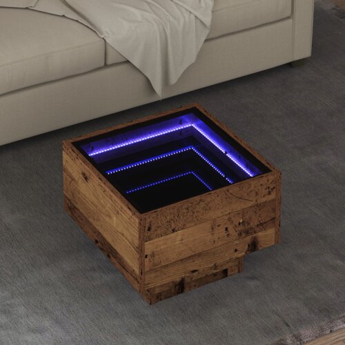 VidaXL Stranska miza Star les 40 x 40 x 30 cm Konstruiran les Slike