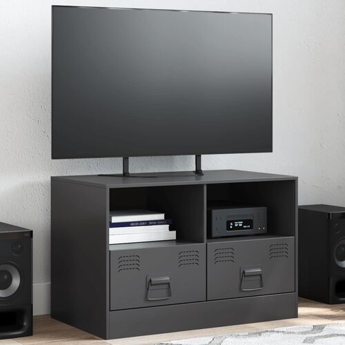 TV ormarić crni 67 x 39 x 44 cm čelični Cijene