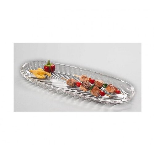  Oval staklo santa 33x13CM PL1110GCL Slike