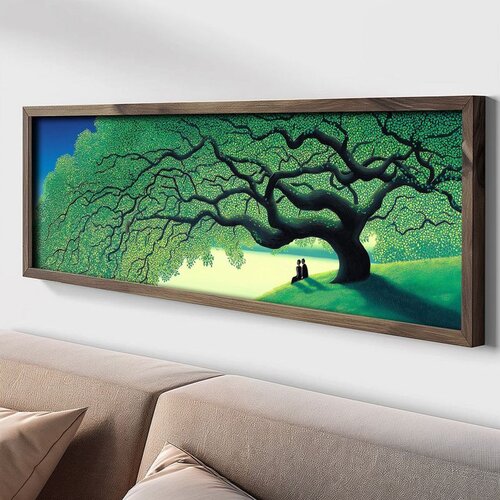 WALLXPERT LAC018-150 Multicolor Decorative Framed MDF Painting Cene