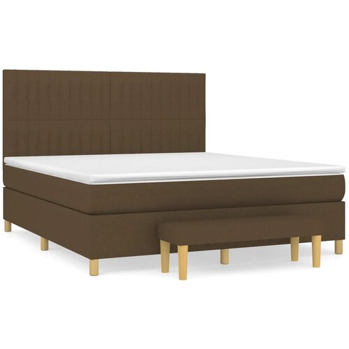 Maison Chic Box spring postelja - Vzmetna postelja z vzmetnico temno rjava 180x200 cm blago SL2000, (21909127) Cene