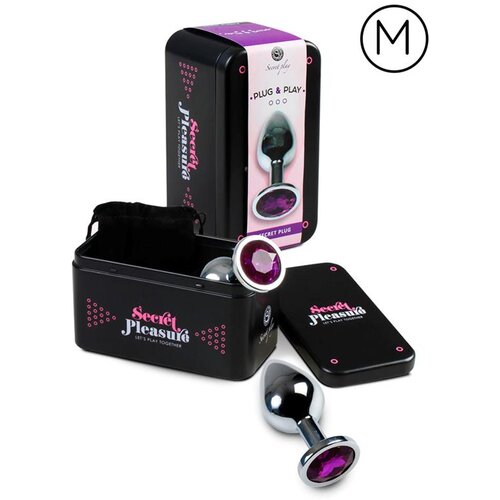 SecretPlay Secret Play Anal Butt Plug M - Ljubičasta Slike