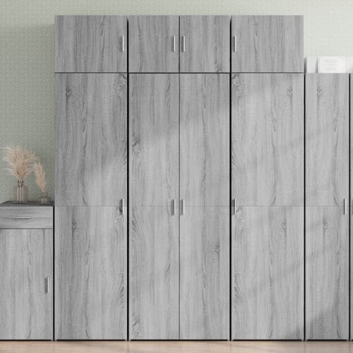 VidaXL Visoka omara siva sonoma 70x42,5x185 cm inženirski les Slike