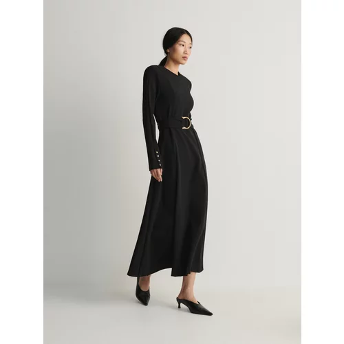 Reserved Ladies` dress & belt - črna