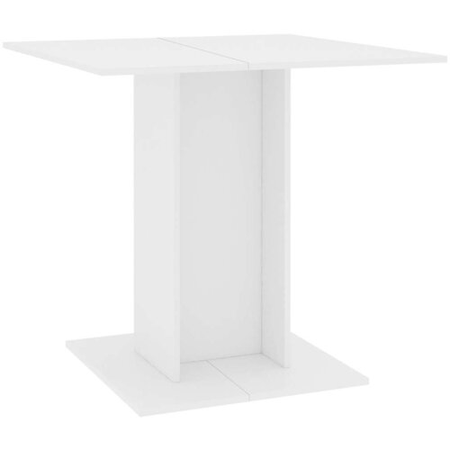 Maison Chic Jedilna miza - Kuhinjska miza - Jedilni stol bela 80x80x75 cm iverna plo&amp;scaron;ča, (21714964) Slike