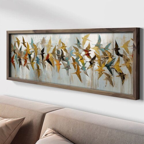 WALLXPERT LAC088-120 Multicolor Decorative Framed MDF Painting Cene