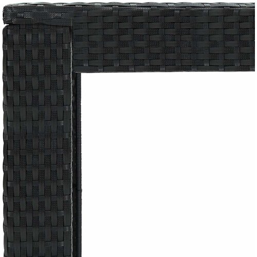  7-dijelni vrtni barski set od poliratana s jastucima crni Crna 100 x 60.5 x 110.5 cm Slike