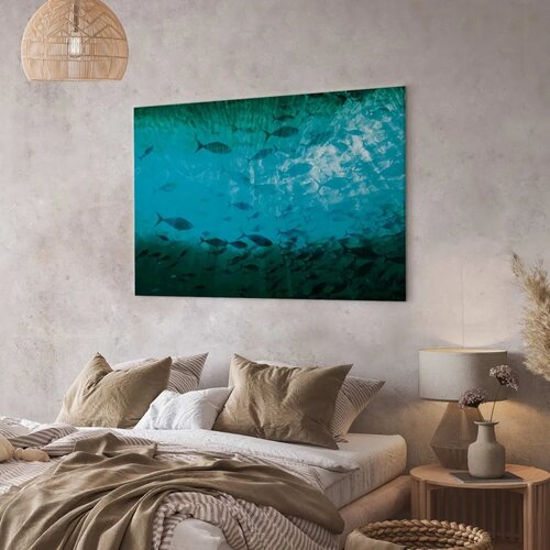  Slika - A shoal of dark fish 60x40 Premium Print Cene