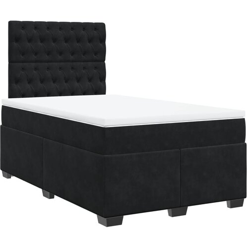  Krevet box spring s madracem crni 120 x 190 cm bar&amp;scaron;unasti Slike