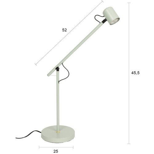 White Label Svetlo zelena kovinska namizna svetilka (vi&amp;scaron;ina 45,5 cm) Aero &amp;ndash; Slike