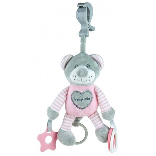 Baby Mix pli&scaron;ani medo s vibracijom grey&pink Cijene