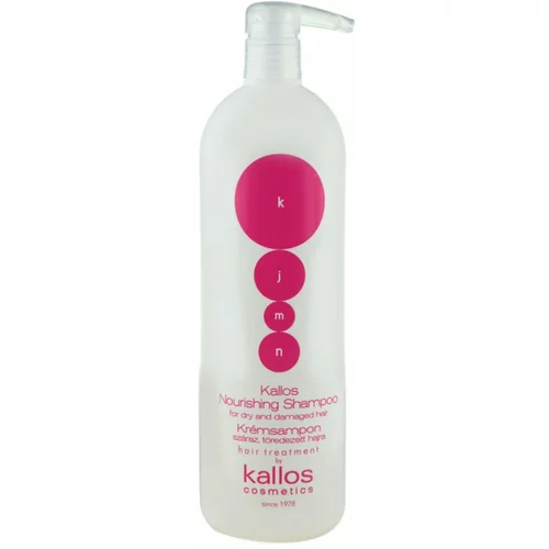 Kallos Cosmetics kjmn nourishing hranljiv šampon za suhe in poškodovane lase 1000 ml za ženske