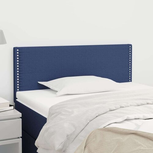  Posteljno vzglavje modro 100x5x78/88 cm blago, (20723571) Slike