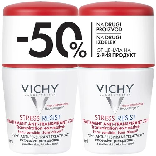 Vichy Stress Resist roll-on 72H Deodorant Anti-Transpirant Roll-on 2 x 50 ml Cene