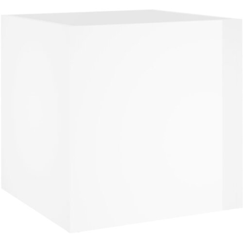 Maison Chic Cvetlično korito - Cvetlični Lonec visok sijaj belo 40x40x40 cm konstruiran les, (21789433) Slike