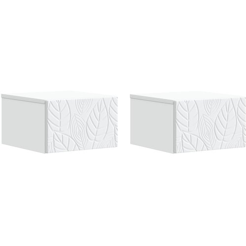 Stolna montirana na zid 2 pcs Bijela 34,5 x 33 x 20 cm Slike