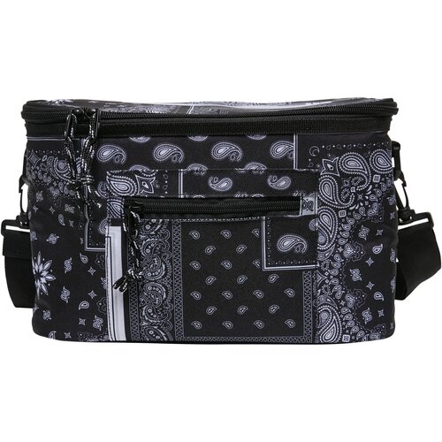 Urban Classics Accessoires Bandana Patchwork Print Cooler Bag Black/white Slike