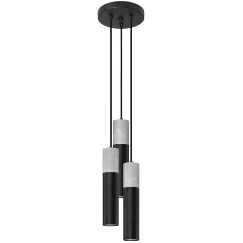  Sollux SL.1081 - Luster na sajli BORGIO 3xGU10/40W/230V beton/metal crna Cene