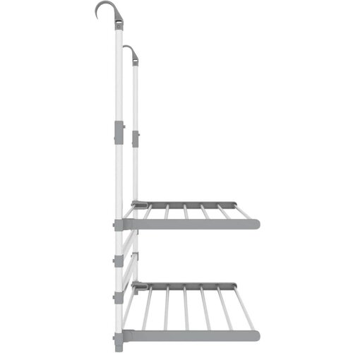  balkonsko stojalo za su&amp;scaron;enje perila 89x25x(60&amp;ndash;95) cm aluminij Slike