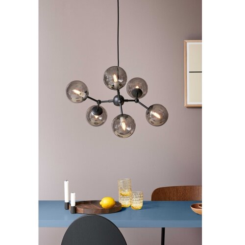 Halo Design 738823 - Visilica na sajli ATOM 6xG9/28W/230V prečnik 57 cm crna/k. crna Slike